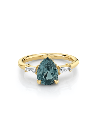 Teal Sapphire Pear Engagement Ring À commander