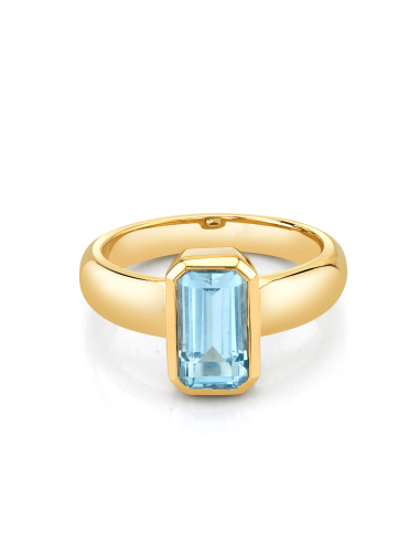 Aquamarine Bezel Ring Economisez 