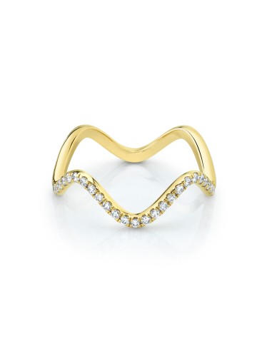 White Diamond Squiggle Ring chez Cornerstreet bien 