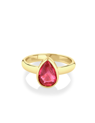 2.13ct Ruby Pear Bezel Ring votre restaurant rapide dans 