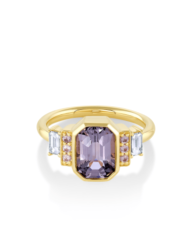 2.30ct Emerald Cut Lavender Spinel Ring de l' environnement