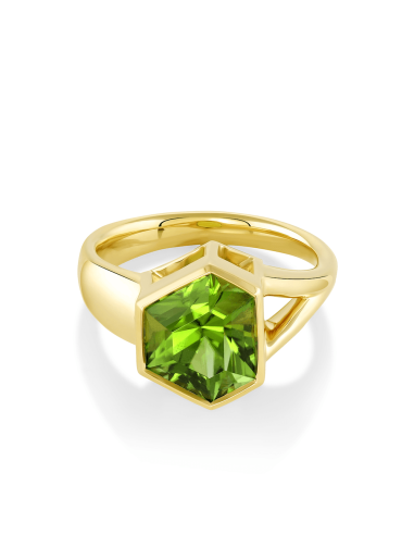 3.46ct Peridot Statement Ring Les magasins à Paris et en Île-de-France