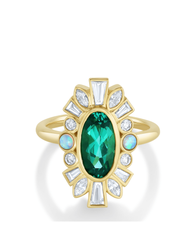 1.94ct Tourmaline & Opal Ballerina Ring Par le système avancé 