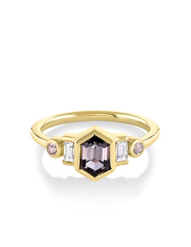 Tourmaline Hexagon Linear Ring meilleur choix