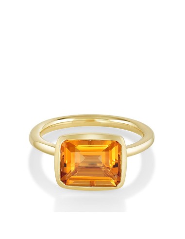 3ct Citrine Bezel Ring en ligne des produits 