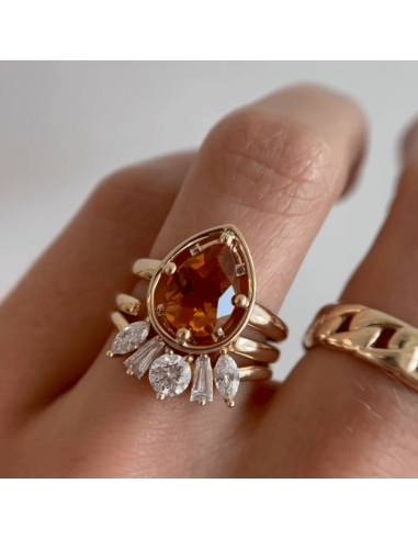 1.72ct Citrine Pear Georgia Ring soldes