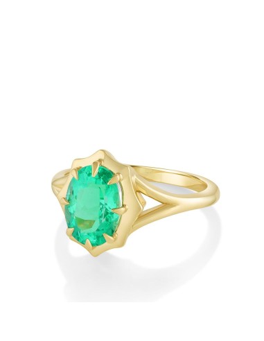 1.87ct Emerald French Mirror Ring brillant des détails fins