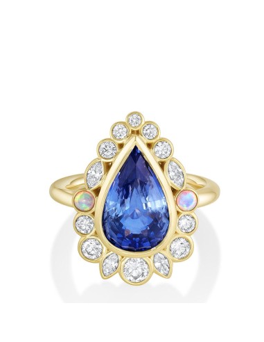 4.53ct Blue Sapphire Ballerina Ring du meilleur 