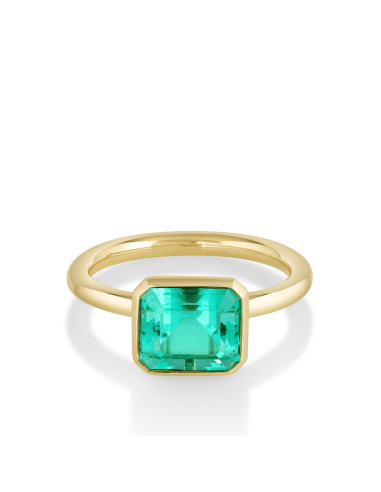 2.72ct Emerald Bezel Ring Jusqu'à 80% De Réduction