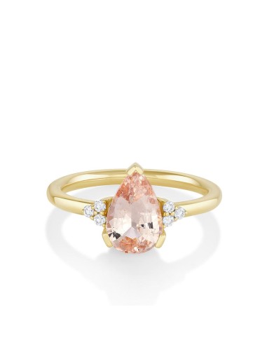 2ct Peach Sapphire & White Diamond Ring ou a consommer sur place