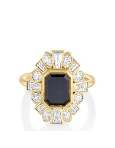 3ct Black Diamond Ballerina Ring est présent 