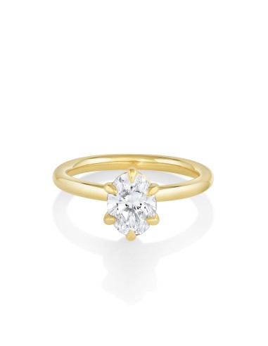 The Flora Oval Solitaire Engagement Ring 50% de réduction en Octobre 2024