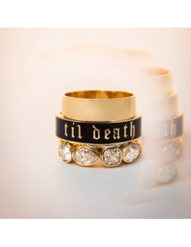 Til Death Black Enamel Band - 6mm l'évolution des habitudes 