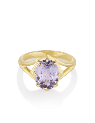 3.03ct Purple Sapphire French Mirror Ring livraison gratuite