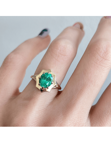 1.93ct Emerald French Mirror Engagement Ring l'évolution des habitudes 