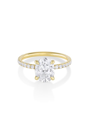 The Francesca Oval Pavé Engagement Ring les ctes