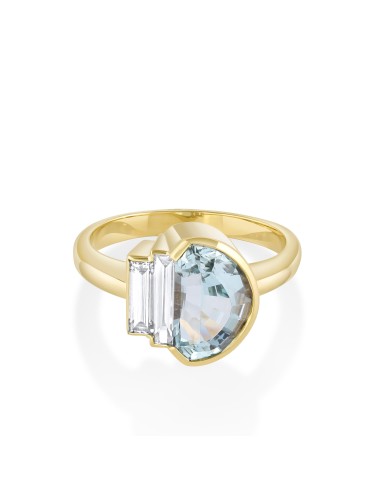 2.25ct Aquamarine Half Moon Ring 2024