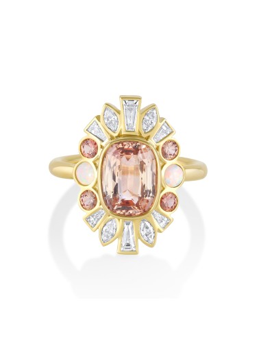 3.03ct Peach Sapphire Ballerina Engagement Ring pas cheres