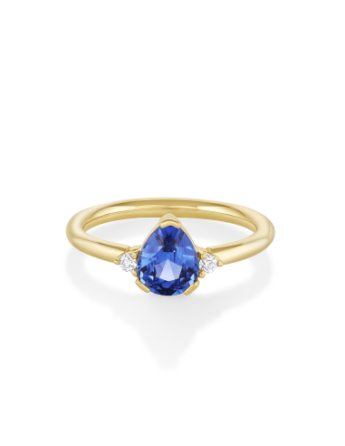 1.30ct Blue Burmese Sapphire Three-Stone Ring paiement sécurisé