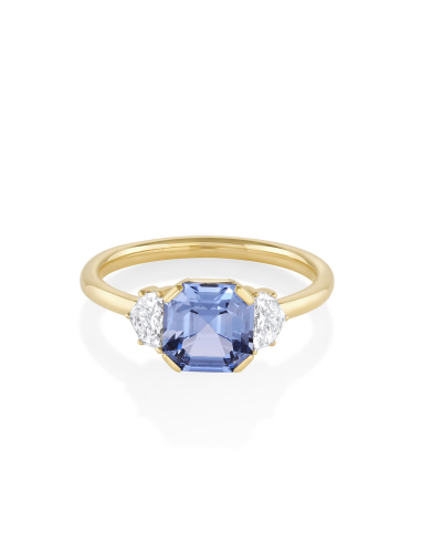 1.86ct Periwinkle Sapphire & Cadillac Diamond Engagement Ring Jusqu'à 80% De Réduction