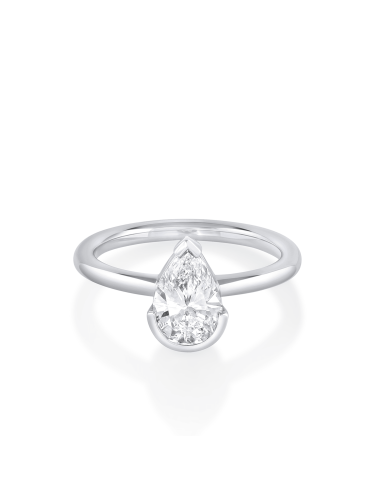 1.16ct White Diamond Pear Engagement Ring livraison gratuite