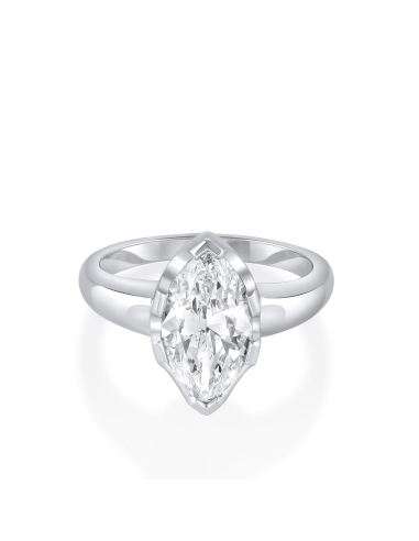 2.09ct White Diamond Moval Sybil Engagement Ring En savoir plus