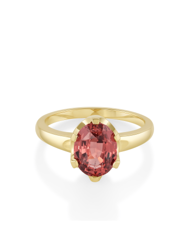 2.65ct Reddish Orange Sapphire Sybil Ring plus qu'un jeu 