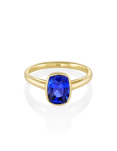 2.75ct Blue Sapphire Cushion Tessa Ring de technologie