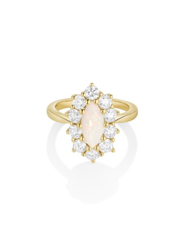 .53ct Opal Marquise Petals Ring brillant des détails fins