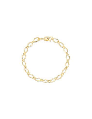 8mm Sculpted Link Gold Bracelet ou a consommer sur place