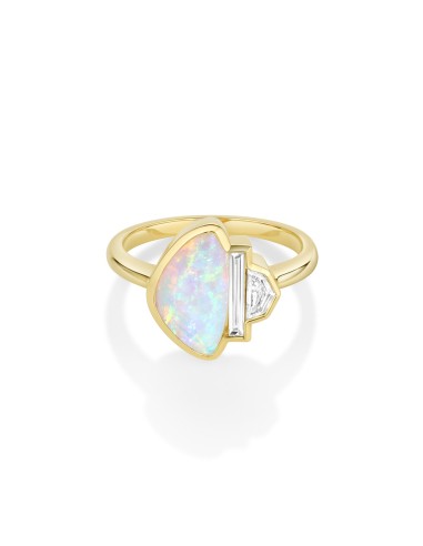 2.33ct Opal, Diamond Baguette and Diamond Cadillac Bezel Ring 50% de réduction en Octobre 2024