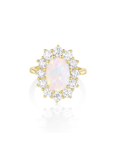 2.40ct Opal and Diamond Petal Ring de votre