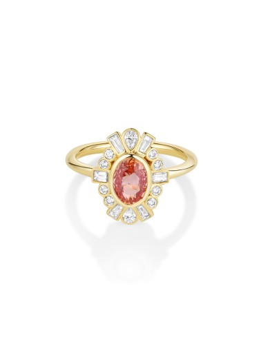 1.51ct Padparadscha Ballerina Ring Livraison rapide