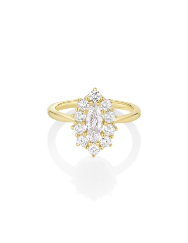 0.42ct Diamond Moval Petals Ring Vous souhaitez 