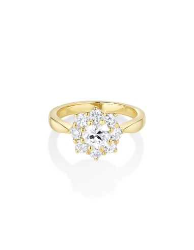 0.81ct Old European Petals Ring en stock