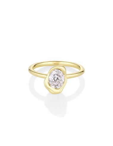 0.92ct Diamond Cushion Abstract Bezel Ring 50% de réduction en Octobre 2024