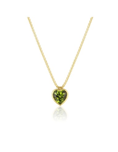 Peridot Heart Pendant Necklace vous aussi creer 