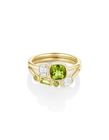 1.10ct Peridot and Diamond Toi et Moi with Tracer Band ou a consommer sur place