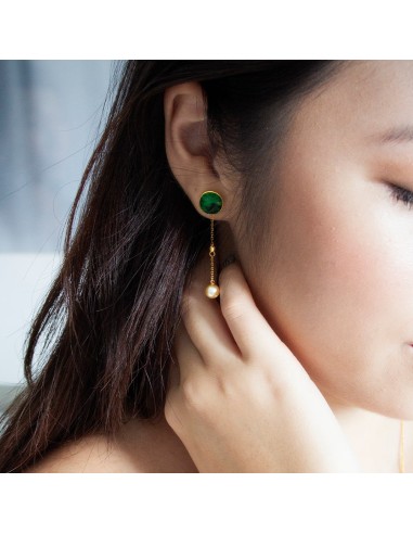 Jade and Akoya Pearl 18K Gold Earrings shop