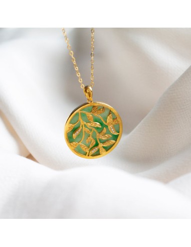 (PRE-ORDER) Full Circle Reversible Leaves 18K Gold Pendant 2 - 3 jours ouvrés.