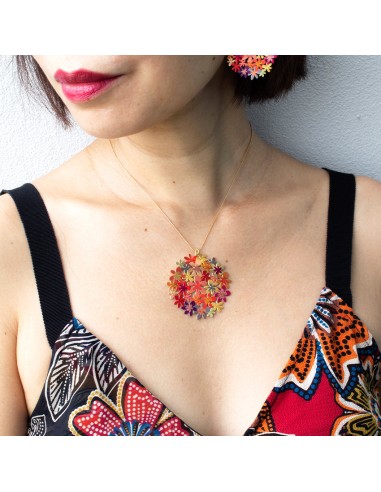 RAS Orange Bouquet Short Pendant Necklace paiement sécurisé