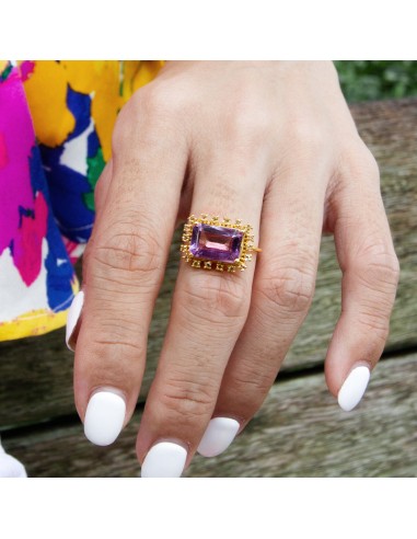 Protection Amethyst & Citrine Ring soldes