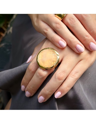 Velatti XL Rose Quartz Ring les ligaments