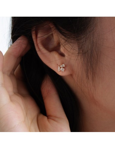 Diamond Kaleidoscope 18k Gold Studs destockage