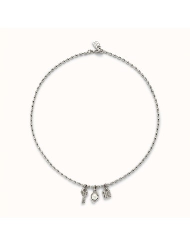 UNOde50 Silver Necklace w Pearl, Key & Lock Charm la chaussure