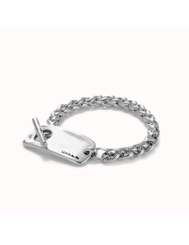 UNOde50 Silver Curb Bracelet with Adjustable Central Clasp en linge