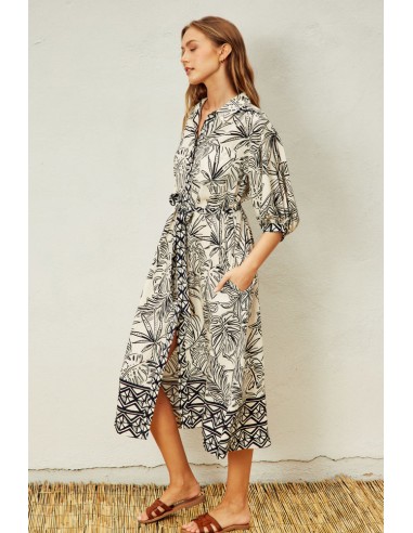 Dress Forum Tropical Border Longline Shirt Dress livraison et retour toujours gratuits