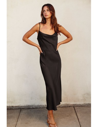 Dress Forum Going Out Cowl Neck Slip Dress- Black basket pas cher