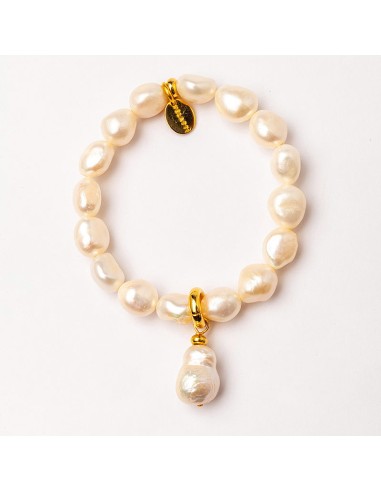 Velatti Pearl or Aquamarine Stretch Bracelet l'achat 