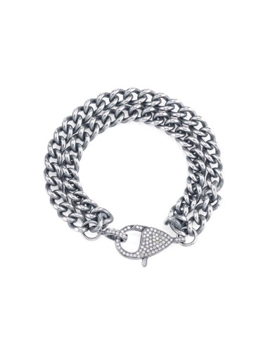 Double Strength Diamond and Chain Bracelet commande en ligne